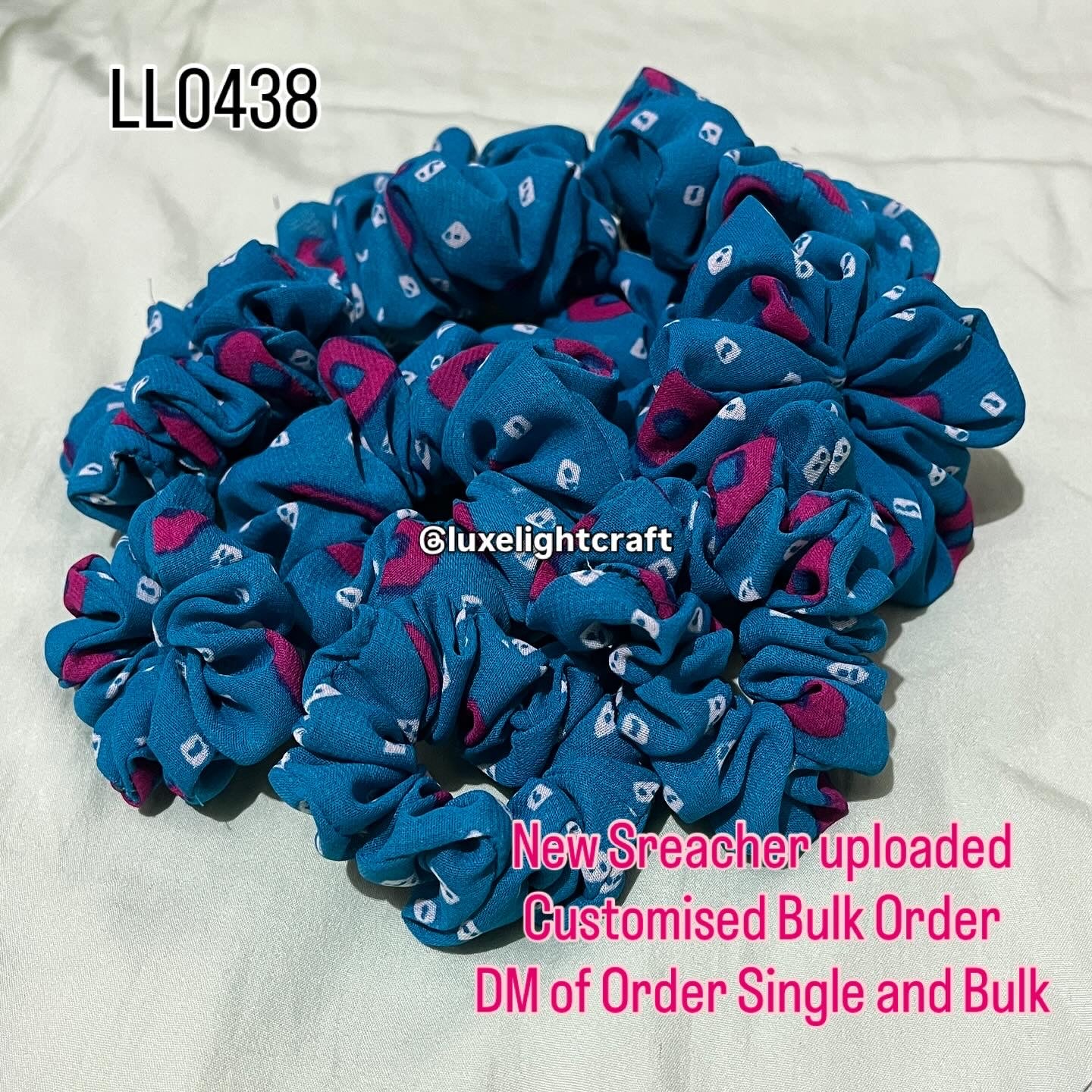 Custom Scrunchies – Printed, Textured & Aari Work | Personalized Hair Accessories