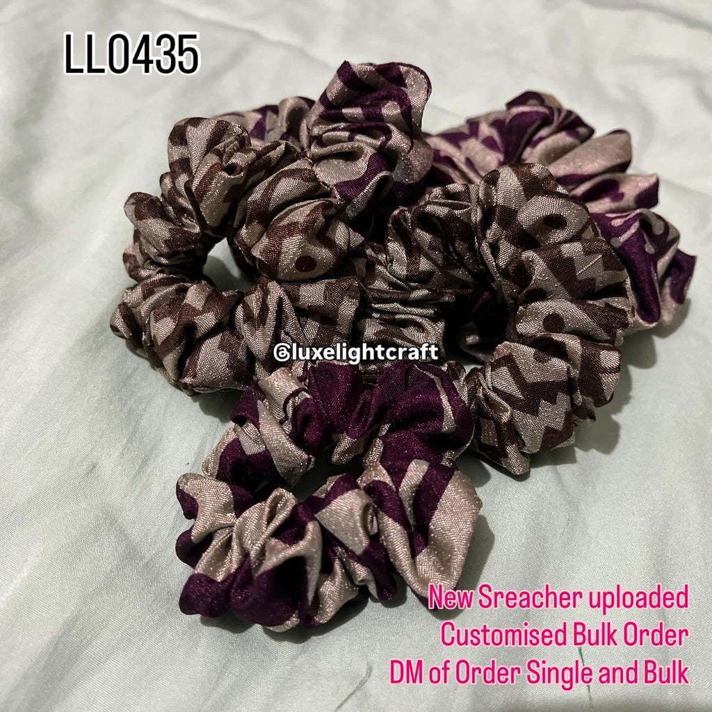 Custom Scrunchies – Printed, Textured & Aari Work | Personalized Hair Accessories