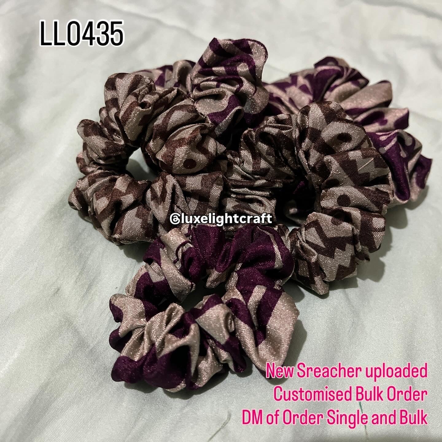 Custom Scrunchies – Printed, Textured & Aari Work | Personalized Hair Accessories