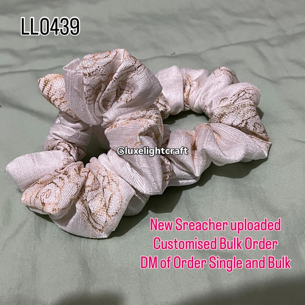Custom Scrunchies – Printed, Textured & Aari Work | Personalized Hair Accessories