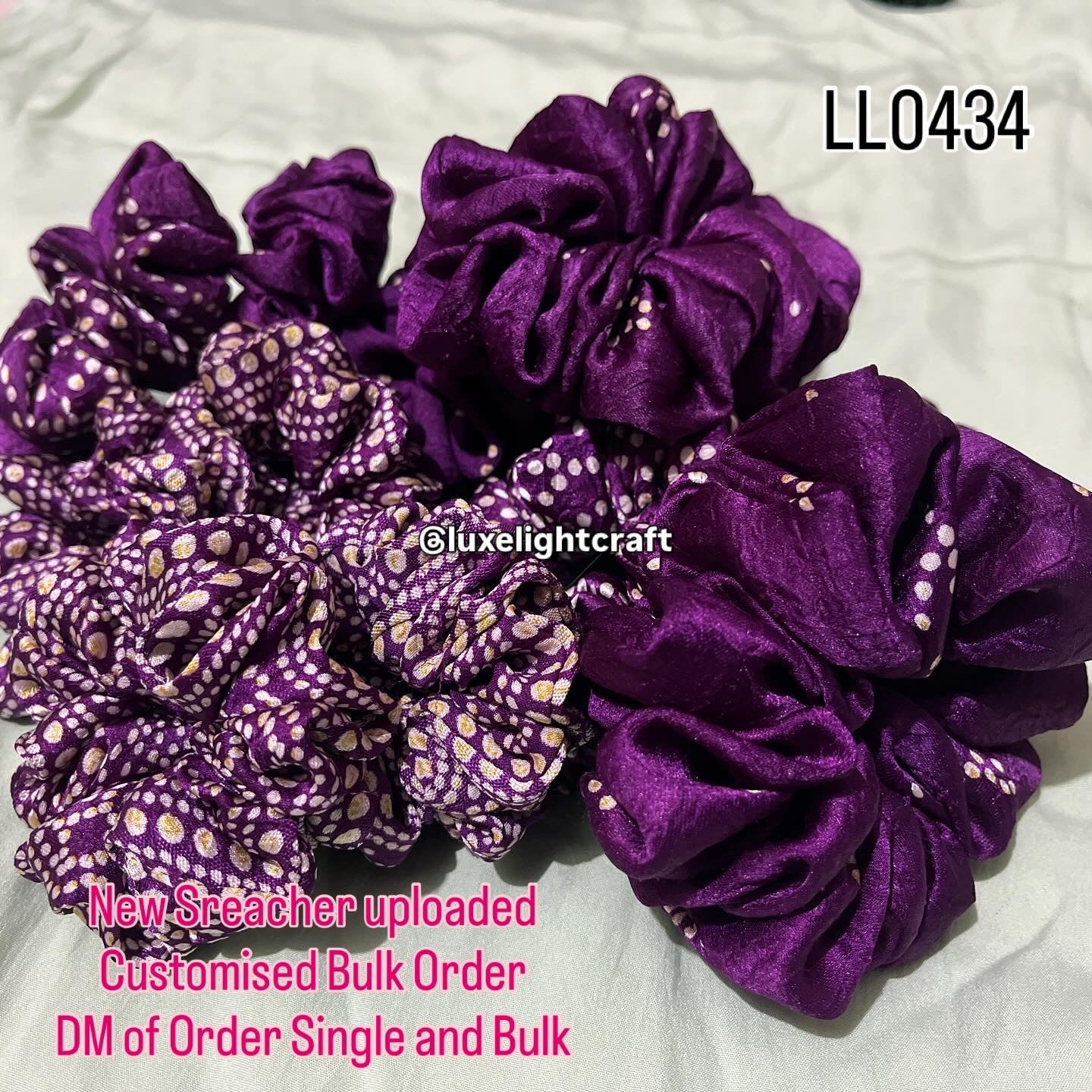 Custom Scrunchies – Printed, Textured & Aari Work | Personalized Hair Accessories
