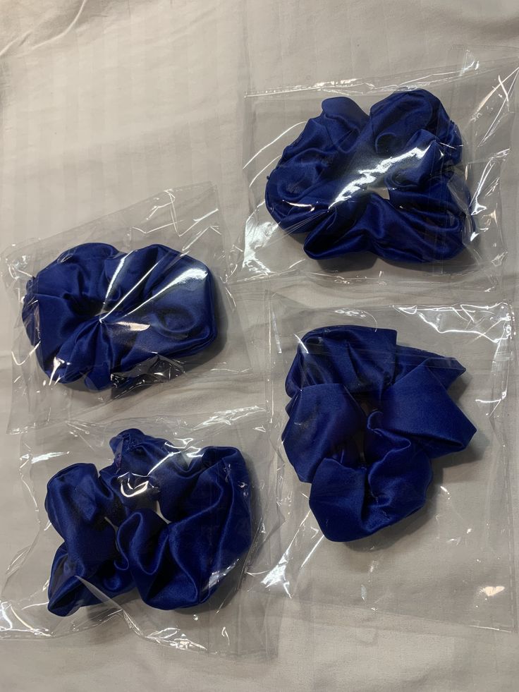 Premium Handmade Satin Scrunchies/ Pack of 4
